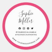 名前の追加カスタムSNS縁どブランディング ラウンドシール (正面)