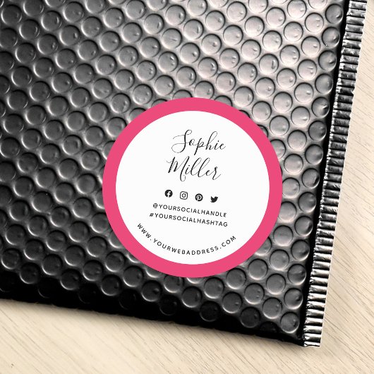 名前の追加カスタムSNS縁どブランディング ラウンドシール