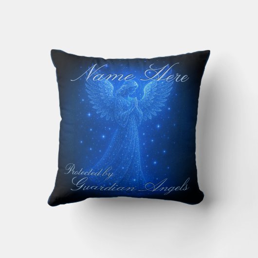 名前の追加ガーディアンエンジェル クッション (裏面)