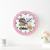 名前の追加キッズルームの壁時計 ラージ壁時計 (ホーム)