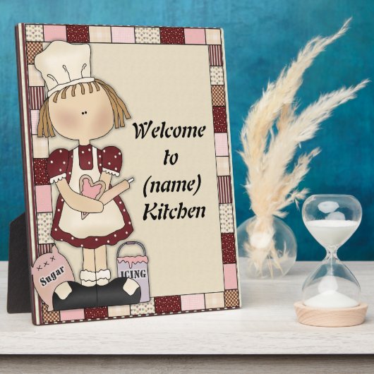 名前の追加キッチンプラーク フォトプラーク (側面)