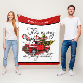 名前の追加クリスマスムービーの視聴 フリースブランケット