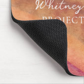 名前の追加シンプル抽象芸術茶色と青の水色 マウスパッド (コーナー)