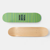 名前の追加ストライプSkateboard Deck スケートボード (横)