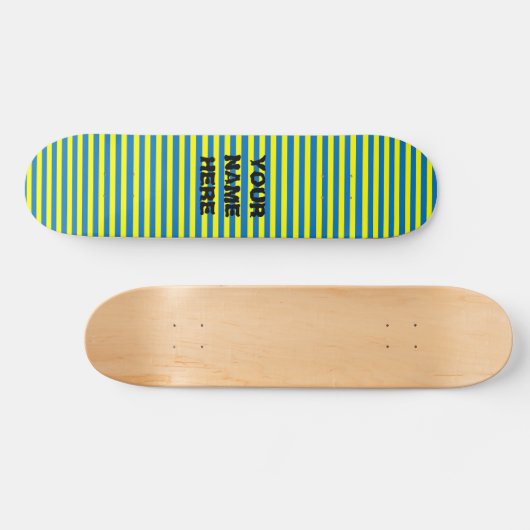 名前の追加ストライプSkateboard Deck スケートボード (横)