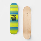 名前の追加ストライプSkateboard Deck スケートボード (正面)