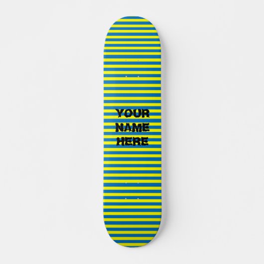 名前の追加ストライプSkateboard Deck スケートボード (正面)