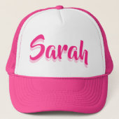 名前の追加トラック運転手の帽子をパーソナライズ キャップ (正面)