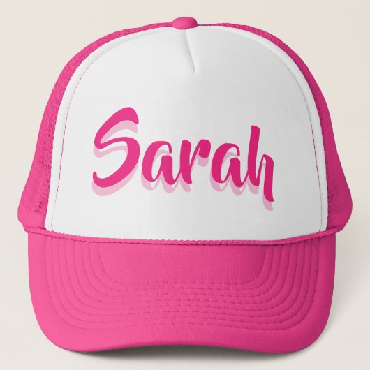 名前の追加トラック運転手の帽子をパーソナライズ キャップ (正面)