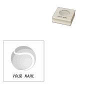 名前の追加トレンディーテニスボール ラバースタンプ (押印)