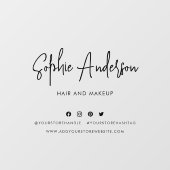 名前の追加トレンディーモダンスクリプトソーシャルメディア ウィンドウサイン (シート)