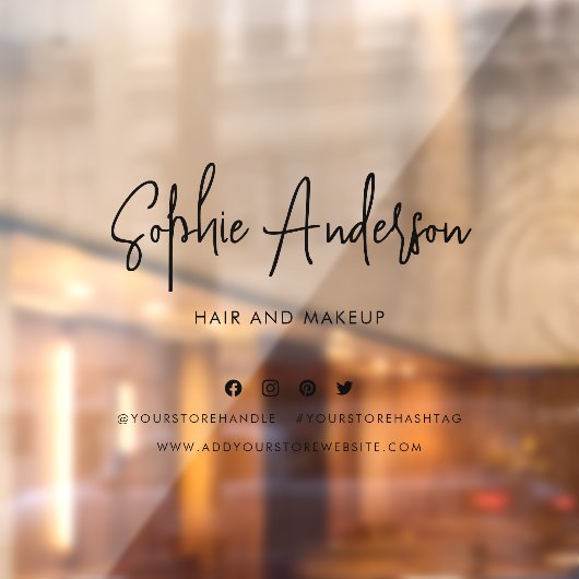 名前の追加トレンディーモダンスクリプトソーシャルメディア ウィンドウサイン (シート2)