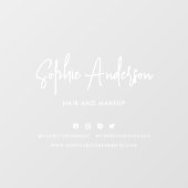 名前の追加トレンディーモダンスクリプトソーシャルメディア ウィンドウサイン (シート)