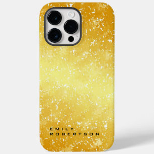 名前の追加トレンディーモダンミニマル金ゴールド色 Case-Mate iPhone 14 PRO MAXケース