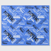 名前の追加ハッピーバースデーの折り返し紙 ラッピングペーパー (フラット)