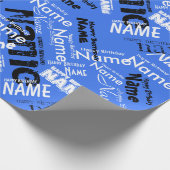 名前の追加ハッピーバースデーの折り返し紙 ラッピングペーパー (角)