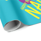 名前の追加ハッピーバースデーの折り返し紙 ラッピングペーパー (ロールコーナー)