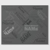 名前の追加ハッピーバースデーの折り返し紙 ラッピングペーパー (フラット)