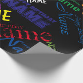 名前の追加ハッピーバースデーの折り返し紙 ラッピングペーパー (角)