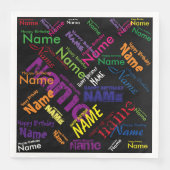 名前の追加ハッピーバースデー標準ディナーナプキンス (正面)