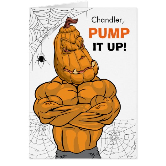 名前の追加ハロウィーンMuscled Jack o' Lantern (正面)