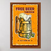 名前の追加バー – 無料ビール明日 ポスター (正面)