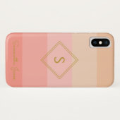 名前の追加パーソナライズされたモダンエレガントシンプル金ゴールド Case-Mate iPhoneケース (裏面(横))