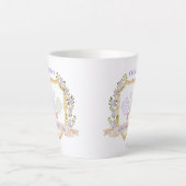 名前の追加ピックル名門私立校風のボール カフェラテマグ (正面)