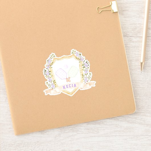 名前の追加ピックル名門私立校風のボール シール (ノートブック)