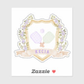 名前の追加ピックル名門私立校風のボール シール (シート)