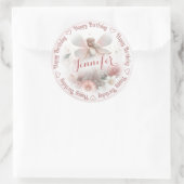 名前の追加フェアリープリンセス ラウンドシール (バッグ)