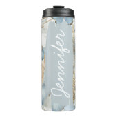 名前の追加ブルーバタフライカスタムギフト タンブラー (正面)