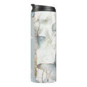 名前の追加ブルーバタフライカスタムギフト タンブラー (回転右)