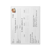 名前の追加ペストリーカップケーキベーカリー注文型枠 ノートパッド (回転)