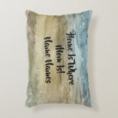 名前の追加ホームお母さんがいる場所！マザーズ・ブルーブラウン アクセントクッション (正面(垂直))