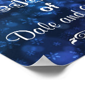 名前の追加ポスターの冬の結婚式へようこそ ポスター (角)