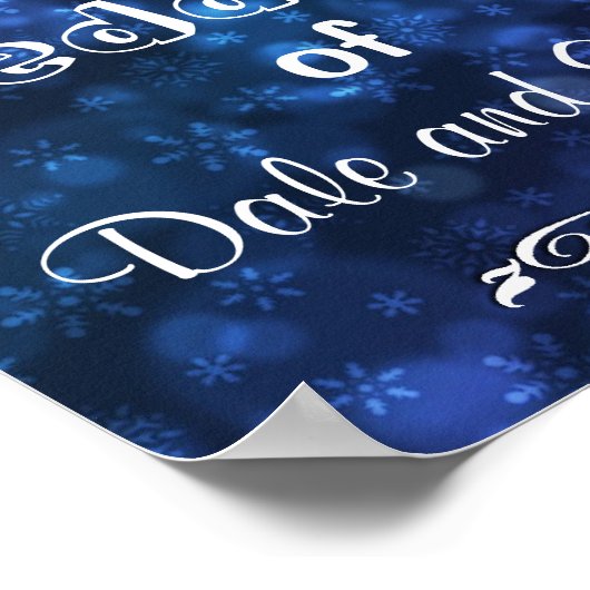 名前の追加ポスターの冬の結婚式へようこそ ポスター (角)