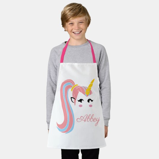 名前の追加ポニーテールとユニコーン。 エプロン (着用した状態)