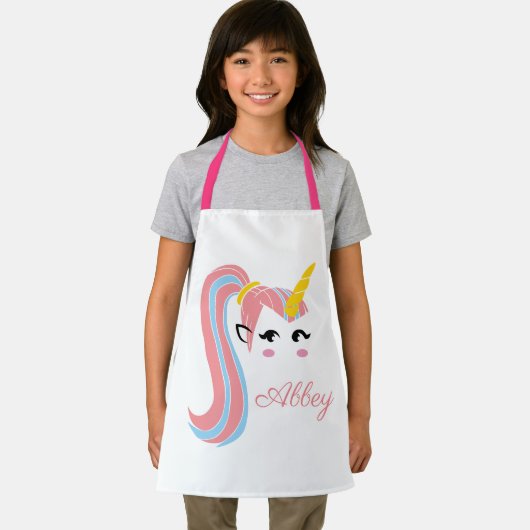 名前の追加ポニーテールとユニコーン。 エプロン (インサイチュ)