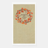 名前の追加マッチングサンクスギビング秋の紙ゲスト (正面)