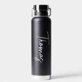 名前の追加モダンスクリプトChristian Crossを許可 ウォーターボトル (背面)