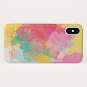 名前の追加モダンパーソナライズされたシンプルカラフル名 Case-Mate iPhoneケース (裏面(横))