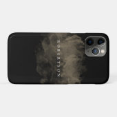 名前の追加ラグジュアリーヴィンテージ金ゴールド曇り Case-Mate iPhoneケース (裏面(横))