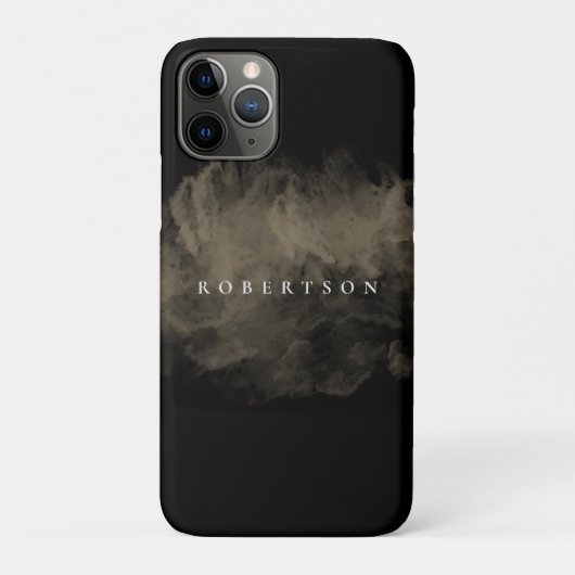 名前の追加ラグジュアリーヴィンテージ金ゴールド曇り Case-Mate iPhoneケース (裏)