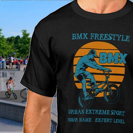 名前の追加変更すべての文字BMXフリースタイルエクストリーム Tシャツ