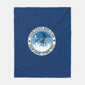 名前の追加州タウングループBMXクラブロゴ フリースブランケット (正面)