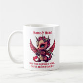 名前の追加引用文, Red Dragon Valentines Day コーヒーマグカップ (左)