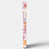 名前の追加文字をオレンジ色の紫の抽象芸術(ばちゃばちゃ)跳ねる Case-Mate iPhoneケース (裏面 / 左)