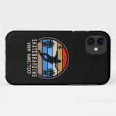 名前の追加文字スケートボードレトロヴィンテージサンセット Case-Mate iPhoneケース (裏面(横))