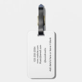 名前の追加文字バイオリン音楽先生ミュージシャンl ラゲッジタグ (裏面縦)